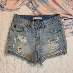 Light Wash Denim Blue Shorts